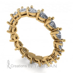 Diamond Pear Eternity Ring 1.45Ctw