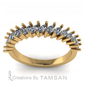 Diamond Marquise Anniversary Ring 0.50Ctw