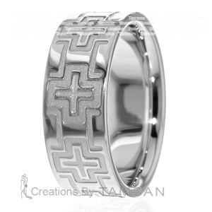 8mm Wide Christian Wedding Ring