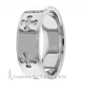 8mm Wide Christian Wedding Ring
