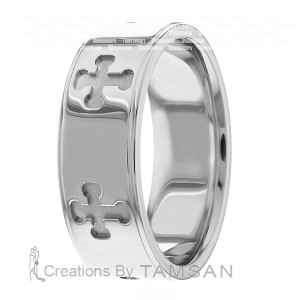 8mm Wide Christian Wedding Ring