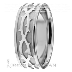 7mm Jesus Thorn Wedding Ring