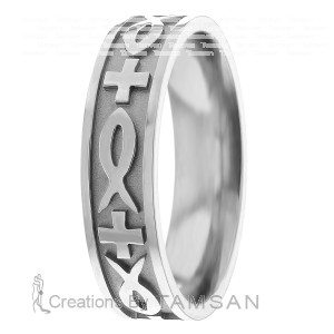 Religious Wedding Bands RR2591
