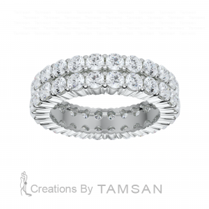 Two Band Round Eternity Ring