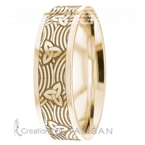 7mm Wide Trinity Wedding Band