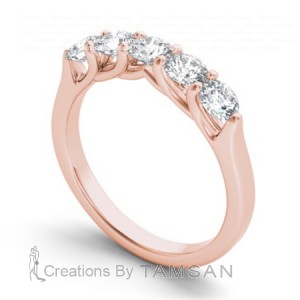 Diamond Round Cut Anniversary Ring 1.10Ctw