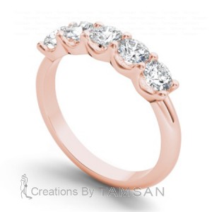 Diamond Round Cut Anniversary Ring 1.10Ctw