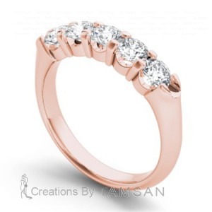 Diamond Round Cut Anniversary Ring 1.10Ctw