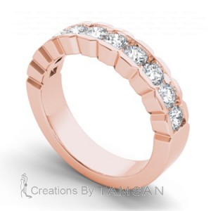 Diamond Round Cut Anniversary Ring 1.10Ctw
