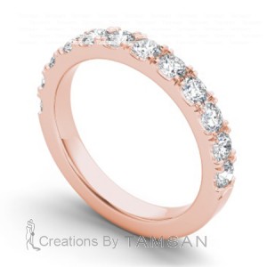Diamond Round Cut Anniversary Ring 1Ctw