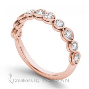 Diamond Round Cut Anniversary Ring 0.55Ctw