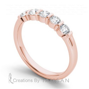 Diamond Round Cut Anniversary Ring 0.55Ctw