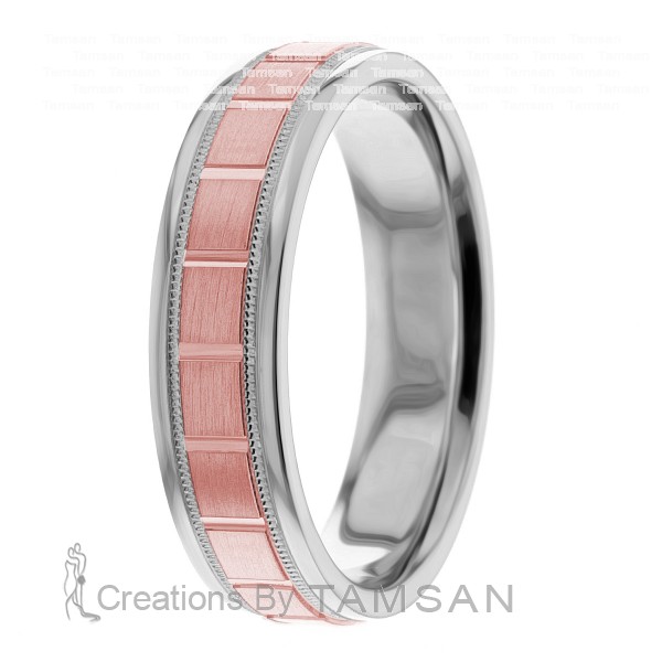 Milgrain 6mm Diamond Cut Wedding Ring DC1181 | Creations By