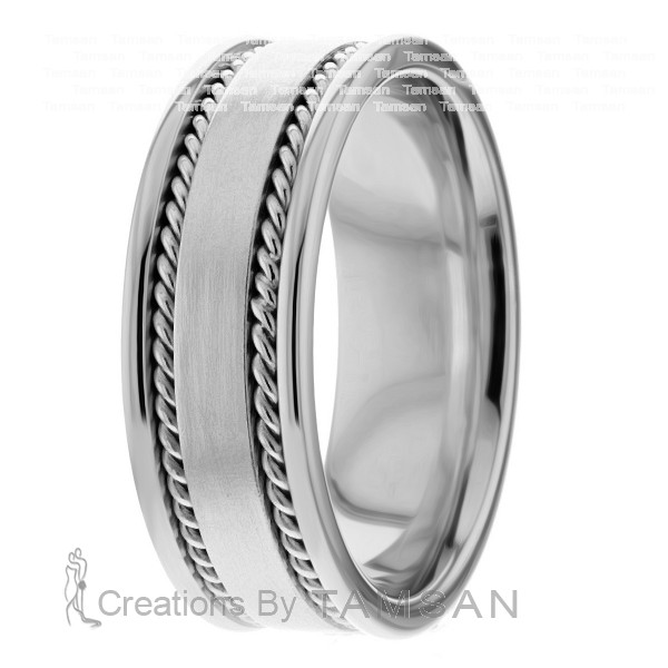 Flat Ropes Wedding Band HM7030