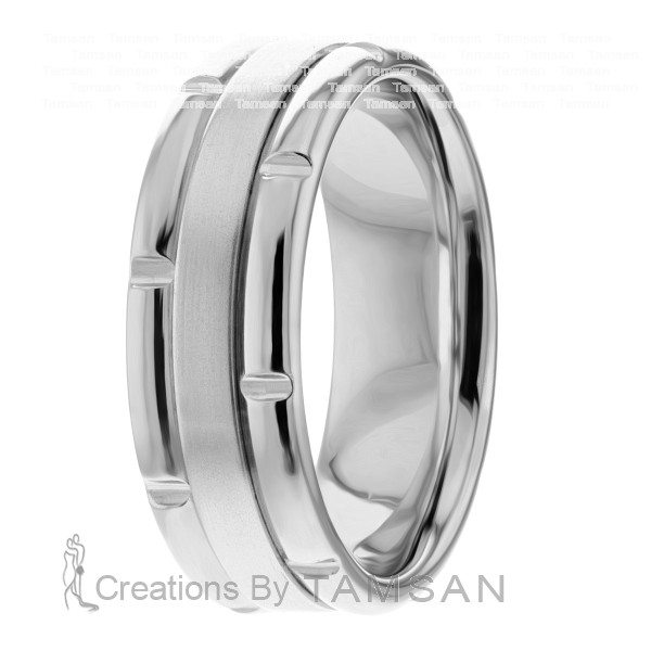 Flat Handmade Wedding Band HM7074