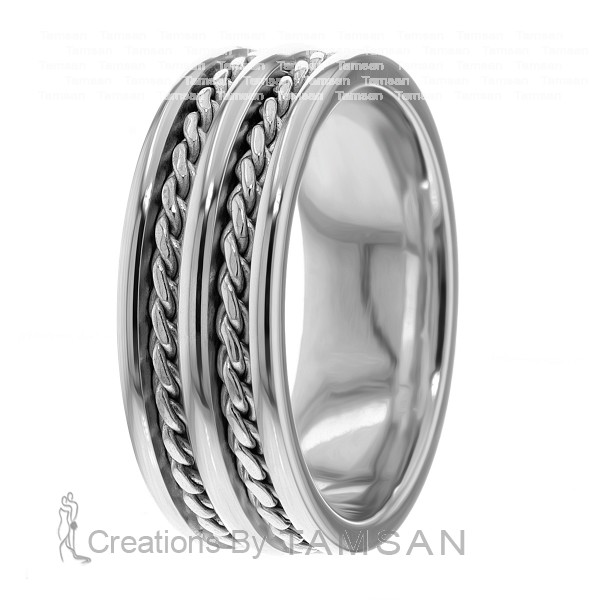 Double Twisted Rope Wedding Ring HM7077