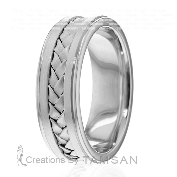 Three Strand Braid Wedding Band HM7098
