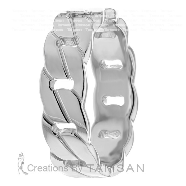 Cuban Link Wedding Band HM7191