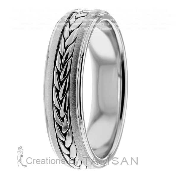Three Strand Braid Wedding Band HM7200