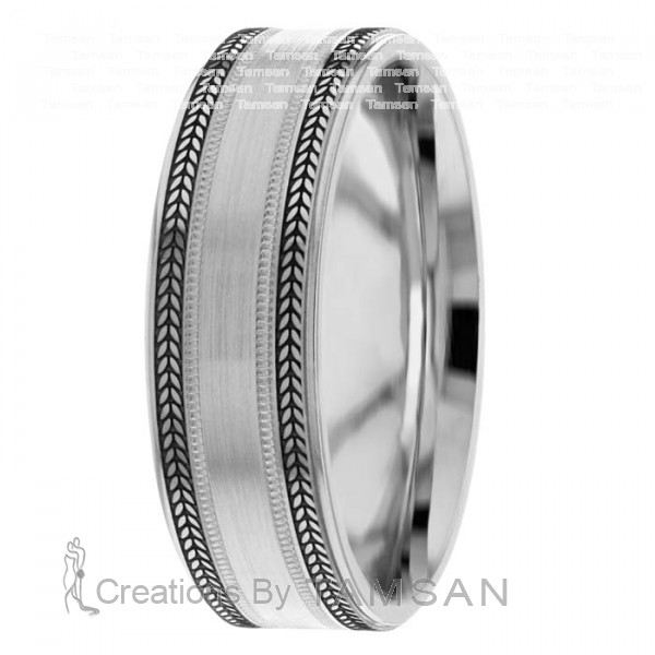 Laser Engraved Wedding Ring TL2023