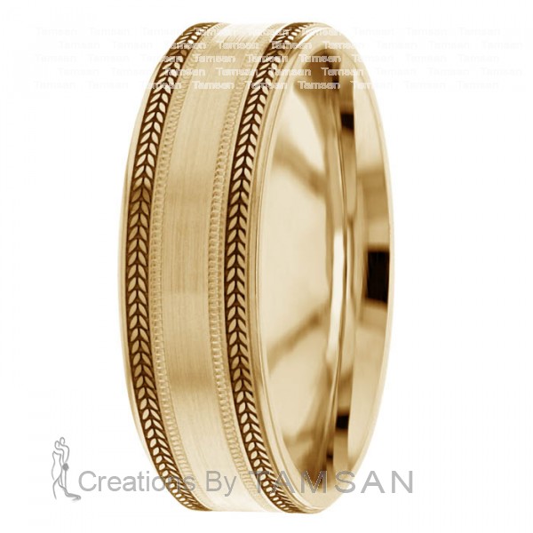 Laser Engraved Wedding Ring TL2023